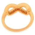thumbnail image 2 of Sterling Silver Rose Gold-Tone White Clear CZ Infinity Ring, 2 of 3