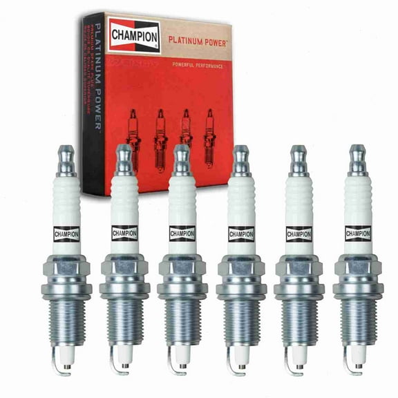 6 pc Champion Platinum Spark Plugs compatible with Dodge Magnum 3.5L V6 2005-2008