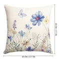 thumbnail image 2 of Lemon & Floral Decorative Throw Pillow, 18" x 18" Linen Texture Accent Cushion for Sofa & Bed, 2 of 5