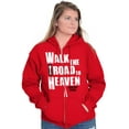 thumbnail image 4 of Road to Heaven Faith Religious Zip Up Hoodie Men's Women's Brisco Brands S, 4 of 6