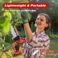 thumbnail image 4 of Dragro 6-inch Mini Chainsaw Cordless Battery Powered Electric with 2Pcs 21V 2.0Ah Batteries for Tree Branch Pruning and Wood Cutting, 4 of 7