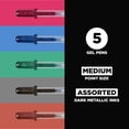 thumbnail image 2 of SAKURA Gelly Roll Metallic Gel Pens - Pens for Scrapbook, Journals, Calligraphy, or Drawing - Dark Metallic Ink - Medium Line - 5 Pack, 2 of 6