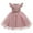 Pink, variant on Spazoro Toddler Girls Dresses, Short Sleeve Fashion Round Neck Solid Color Butterfly Princess Dress for Child Girls Pink Size 2-3T