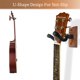 thumbnail image 3 of Soporte de pared para guitarra Onmiwod, 2 unidades, madera de nogal negro, en forma de U, 3 of 9