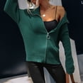 thumbnail image 2 of Pure Color Knitted Sweater,Knitted Sweater Jacket Twist Zipper Knitted Sweater Achieve More, 2 of 6