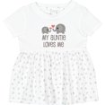 thumbnail image 3 of Inktastic My Auntie Loves Me Girls Baby Dress, 3 of 5