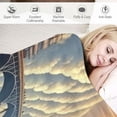 thumbnail image 3 of Fenyluxe Surrealism Ocean Ship Flannel Throw Blanket for Couch Sofa Bed Office Lightweight All Seasons Blanket 50x60in, 3 of 6