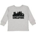 thumbnail image 3 of Inktastic Singapore City Skyline with Grunge Boys or Girls Long Sleeve Toddler T-Shirt, 3 of 5