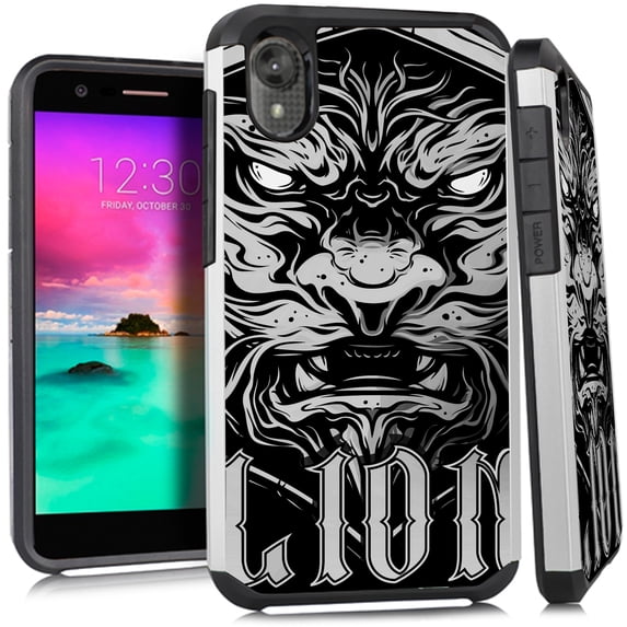 DALUX Hybrid Slim Phone Case Compatible with Motorola Moto E6 - Stone Lion