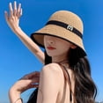 thumbnail image 2 of Wide Brim Anti-UV Cotton Linen Big Visors Breathable Fisherman Cap Fisherman's Hat Beach Cap Sun Hat Bucket Hat KHAKI, 2 of 8