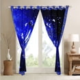 thumbnail image 4 of Blue Butterfly Curtains Drapes Bedroom 42"Wx63"L,Galaxy Blue Rose Blackout Curtains For Living Room,Glitter Stars Floral Botanical Window Curtains,Boho Hippie Animal Curtains 2 Panels Black, 4 of 6