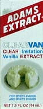 Adams Extract: Clearvan Imitation Vanilla Extract, 1.5 Fl Oz