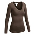 thumbnail image 4 of Emmalise 5-Pack Women’s Long Sleeve Junior V-Neck Shirts-Fall Color-L, 4 of 4