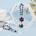 thumbnail image 4 of 2Pcs Car Hanging Ornament Moon Gemstone Beaded Rear View Mirror Car Charm Lanyards Decor Car Hanging Accessories Sun Catcher Pendent Decoration for Car Balcony Wall Party for diy, 4 of 6