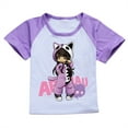thumbnail image 2 of Girls' Short Sleeve Set APHMAU Children's Girls' Short Sleeve Shorts Sports Set Game Cartoon Leisure Set, Suitable for Children Aged 5-13, 2 of 4