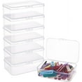 thumbnail image 2 of 8 Packs 3.8x2.6x1.2 Inches Clear Plastic box Containers with Buckle Lids for Beads Coins Safety Pins and Other Craft Jewelry Watch Findings, 2 of 9