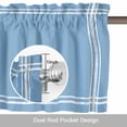 thumbnail image 6 of Pure Light Blue Kitchen Curtain Valances for Windows Farmhouse Short Curtains, Simple Solid Color Rod Pocket Valance Curtain for Bedroom Cafe Living Room 42"x12", 6 of 8