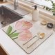 thumbnail image 1 of Alfombrilla absorbente para encimera de cocina, aislante térmico, evita quemaduras, antideslizante, de diatomita suave, para escurrir, antideslizante, para vajilla de baño, de goma aislante térmico, m, 1 of 7