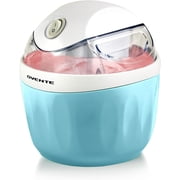 OVENTE Electric Ice Cream Maker, 1QT Freezer Bowl, 15W, Blue ICM110BL I For Healthy & Homemade Frozen Yogurt, Sorbet and Gelato, Mini Kitchen Appliance Ideal for Summer Desserts for Kids