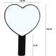 thumbnail image 2 of Heart-Shaped Travel Handheld Mirror, Cosmetic Hand Mirror with Handle (black, 1Pack), 2 of 4