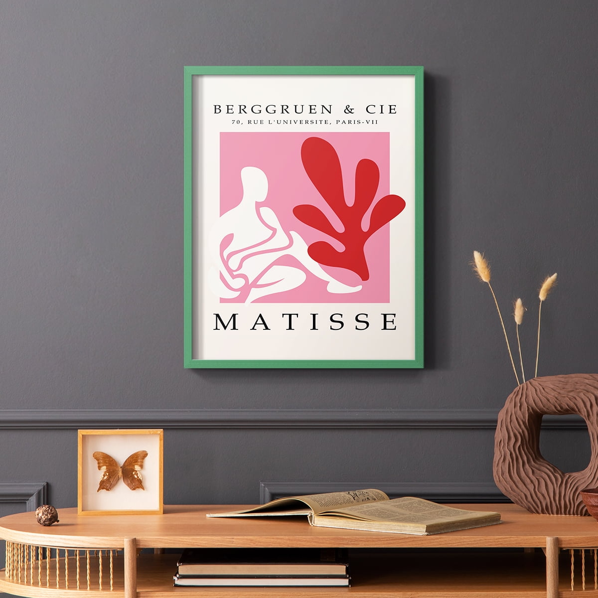 Matisse CXXIV Framed Print in Green Solid Wood 11 x 14 Framed Print