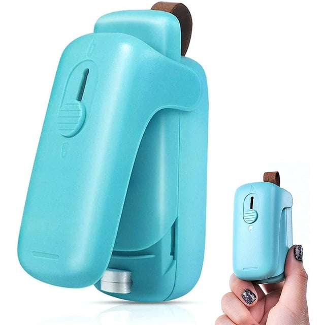 Mini Bag Sealer, Handheld Heat Bag Sealer, 2 In 1 Heat Sealer and Cutter Portable Bag Sealer with Magnet, Vacuum Sealers for Plastic Bags, Snack & Cereal Fresh