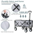 thumbnail image 4 of Wubio Collapsible Wagon,Portable Folding Wagon Garden Cart Outdoor Utility Grocery Wagon for Shopping, Beach, Camping, Sports, Picnic (Grey), 4 of 9