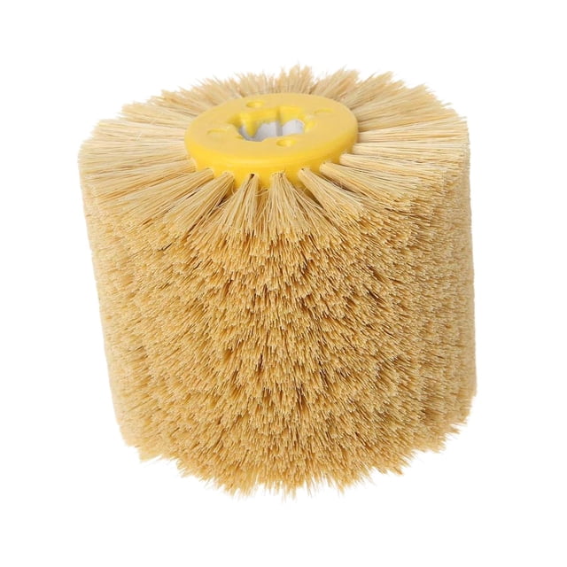 Cepillo de rueda para pulir con cerdas de sisal, herramienta restauradora de trefilado de alambre, cepillo de tambor para bruñir muebles, pisos de