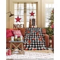 thumbnail image 3 of Christmas Cardinal Bird Flannel Blanket for Bed,Travel and Camping, Winter Red Birds Black White Plaid Super Soft Cozy Blanket for All Seasons 50" x 60", 3 of 6
