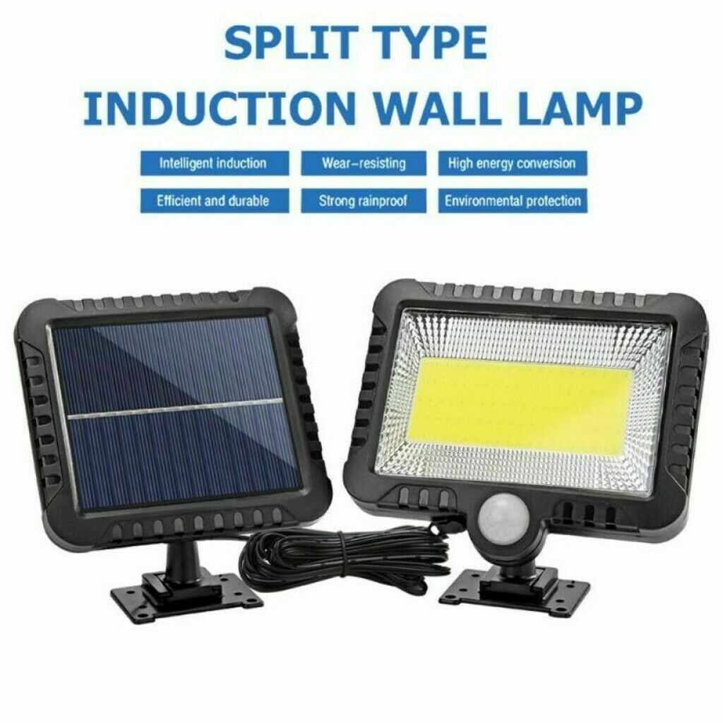 Paddsun 100 LED Solar Power Motion Sensor Light Security Flood Outdoor Garden Path Lamp