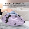 thumbnail image 4 of Yayeee Pillowcase King Size Set of 2 Satin Wrinkle Resistant Pillow Case, Light Purple Halloween Black Cat, 4 of 7