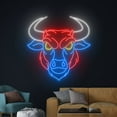 thumbnail image 2 of Handmadetneonsign Bull Head Neon Sign, Bull Horn Wall Art Decor, Texas Animal Head Wall Decor, 2 of 4