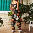 thumbnail image 4 of IYYVV Halloween Jumpsuits for Women Sleeveless Pumpkin Print Rompers Pants Adjustable Strap Baggy Overalls 2026 Navy 2XL, 4 of 7
