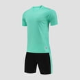 thumbnail image 2 of Zpanxa Boys Summer Outfits Kids Gradient Basketball Suit Set Training Kit Sweat Absorbing Side Pockets Sports Suit 12 Years, 2 of 4