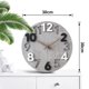thumbnail image 4 of Reloj de pared grande de 30 cm sin ruidos de tictac, moderno reloj de pared 3D de madera para sala de estar, dormitorio, cocina (gris), 4 of 4