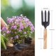 thumbnail image 4 of Juego de herramientas de jardinería, kit de herramientas de jardinería de 3 piezas que incluye tenedor de mano, rastrillo de mano y paleta de mano, regalos de jardín, 4 of 5