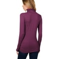 thumbnail image 3 of Niobe Clothing Womens Basic Long Sleeve Turtle Neck T-Shirt Top, 3 of 6