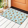 thumbnail image 1 of Cute Cartoon Pet Dog Blue Rugs Doormat, Non-Slip Machine Washable Carpets Floor Door Mat , 36" x 24", 1 of 7