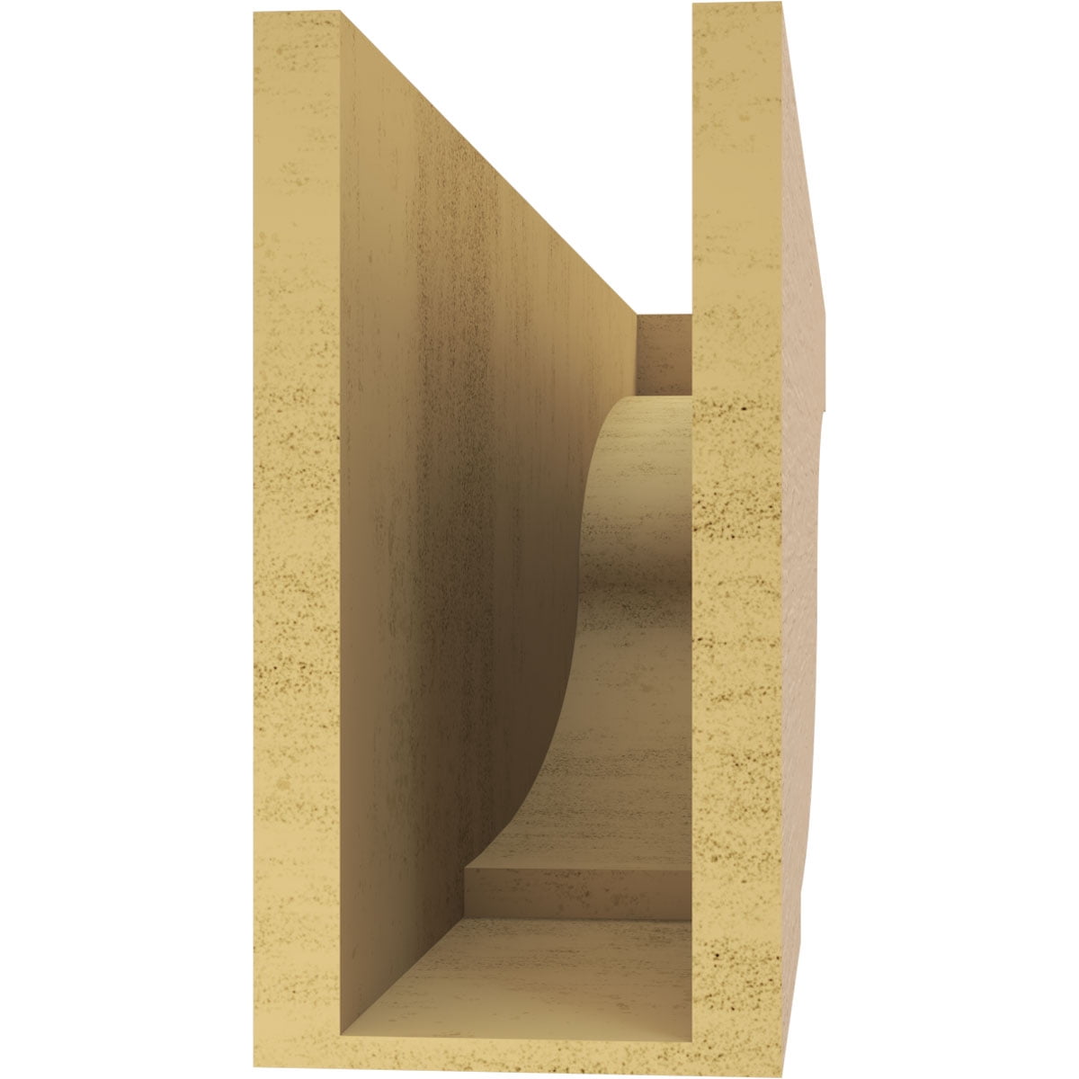 6"W x 36"D x 12"H Thin Van Buren Rough Cedar Woodgrain TimberThane Corbel, Primed Tan
