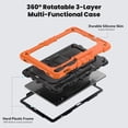 thumbnail image 3 of Funda para Samsung Galaxy Tab S10 Plus 12.4 pulgadas 2024/S9 FE Plus/S9 Plus 2023, funda protectora resistente a prueba de golpes con protector de pantalla, soporte giratorio de 360°, correa de mano, 3 of 9