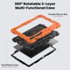 thumbnail image 3 of Funda para Samsung Galaxy Tab S10 Plus 12.4 pulgadas 2024/S9 FE Plus/S9 Plus 2023, funda protectora resistente a prueba de golpes con protector de pantalla, soporte giratorio de 360°, correa de mano, 3 of 9