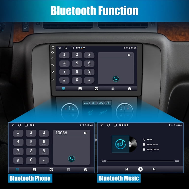 9" Touch Screen Car Stereo For Chevy Tahoe/Suburban/GMC Yukon (2007-2013) - Wireless CarPlay, Android Auto, 8-Core, 5GHz WiFi, Backup Camera