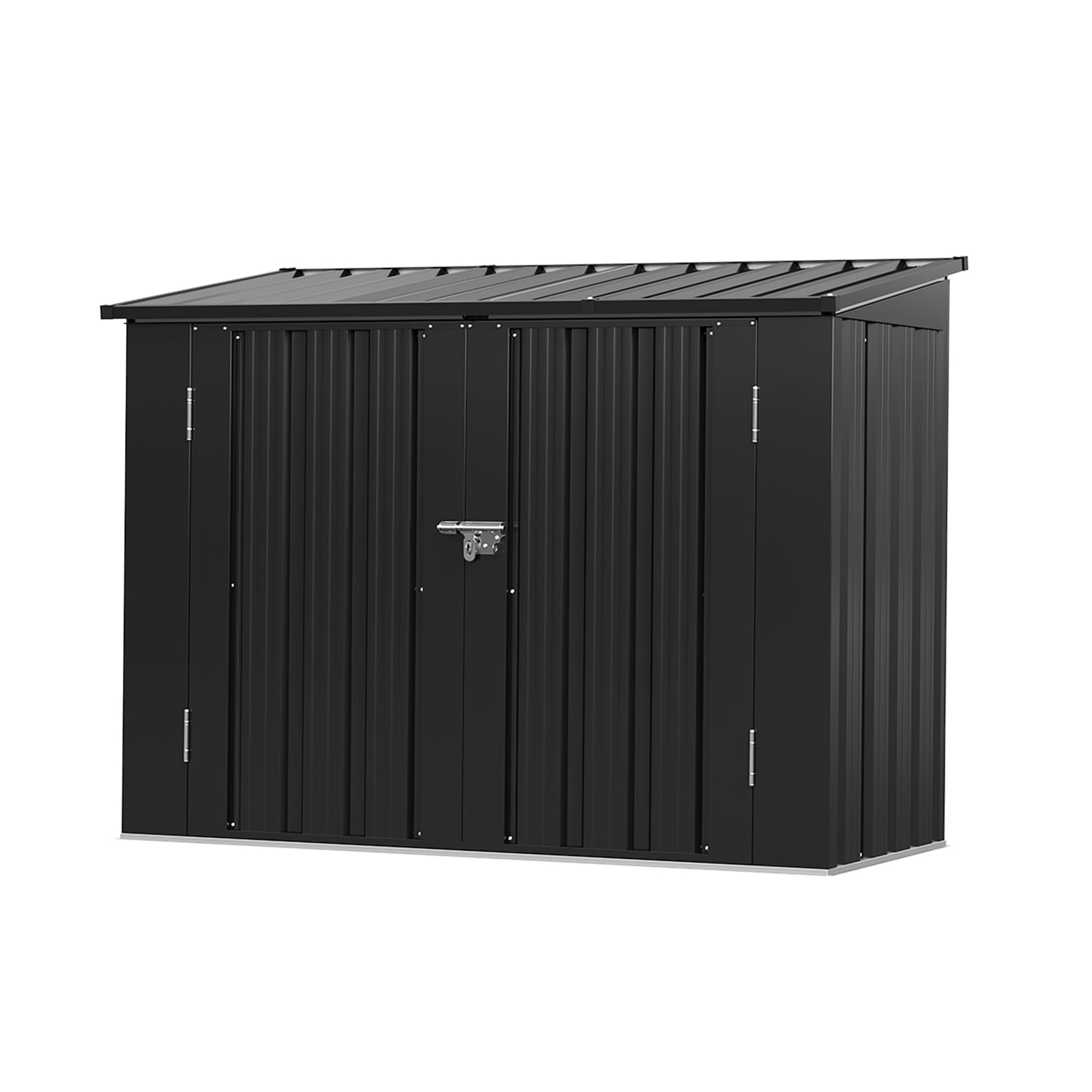 Bapipro 4'x2' Outdoor Garden Storage Cabinet, Metal Storage Shed with Lift-Up Lid and Lockable Double Doors, Weather Resistant Tool Storage for Patio, Backyard and Garden