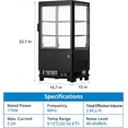 thumbnail image 2 of Commercial Refrigerator, 2.1 Cu.Ft Commercial Display Fridge, Single Door Cake Fridge Merchandiser Display Beverage Cooler Double-Layered Glass, Refrigerator with LED Lighting, Adjustable Shelves, 2 of 8
