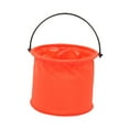 thumbnail image 2 of S SERENABLE Folding Bucket Watercolor Brush Washer Bucket Waterproof Portable Camp Wash Basin Container for Travel Studio Camping Fishing Orange, 2 of 8