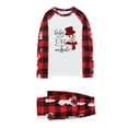 thumbnail image 2 of Christmas Pajamas for Family Matching PJs Sets Xmas Print Top and Plaid Pants Jammies Set Long Sleeve Sleepwear Nightwear, 2 of 7