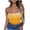 Yellow, variant on Agkizg Gradient Color Printed Bandeau Bra Ruffled Sleeveless Top Elastic Solid Color Strapless Daily Bralette (Women's or Women's Plus)
