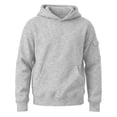 thumbnail image 4 of BLVB Boys Hoodies Casual Solid Color Pullover Long Sleeve Hooded Sweatshirt Kids Fall Clothes 4-15 Years(Gray,4-5Years), 4 of 5