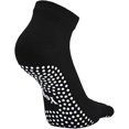thumbnail image 4 of pares de calcetines de yoga negros para hombre, forro polar antideslizante de algodón para trampolín deportivo, 4 of 5