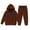 Brown, variant on Girls Outfit Sets Toddler Boy Girl Long Sleeve Cute Print Warm Hoodie Sweatpant Kids Outfits Sweat Suit,1-9Y